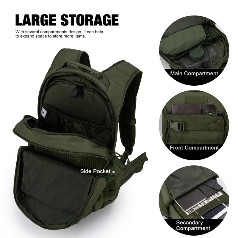 Mardingtop 28L/35L Tactical Backpacks Molle Hiking daypacks for Camping Hiking Military Traveling Motorcycle - Image 4